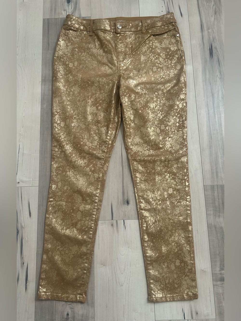 Chico's Platinum Gold Jeggings